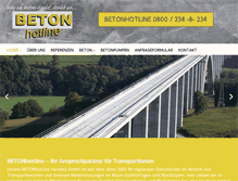 Tablet Screenshot of betonhotline.de